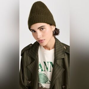 Jenni Kayne Olive Green Cashmere Beanie